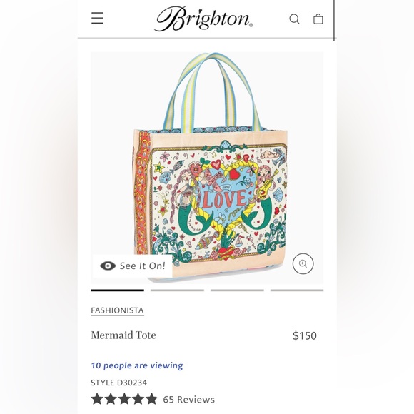 Brighton | Multicolor Mermaid Love Tote | NWT - Picture 2 of 8
